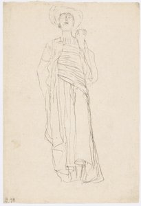 Figura femenina con toga (Estudio para 